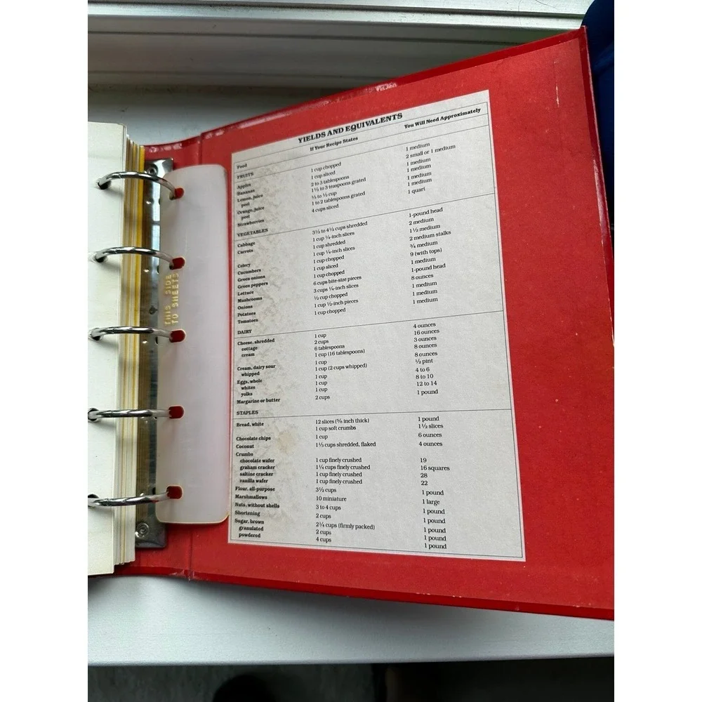 Vintage Betty Crocker binder Cookbook 1986